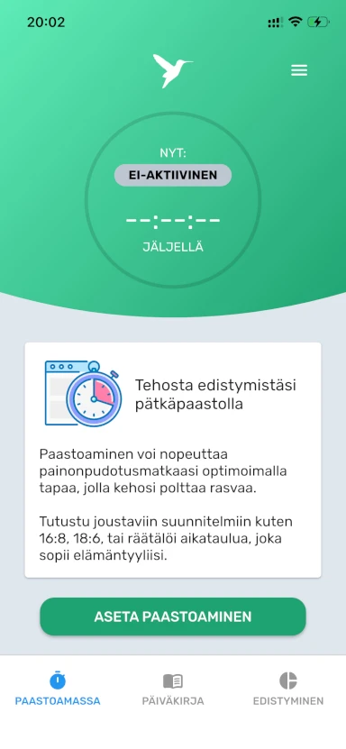 Paasto-välilehti